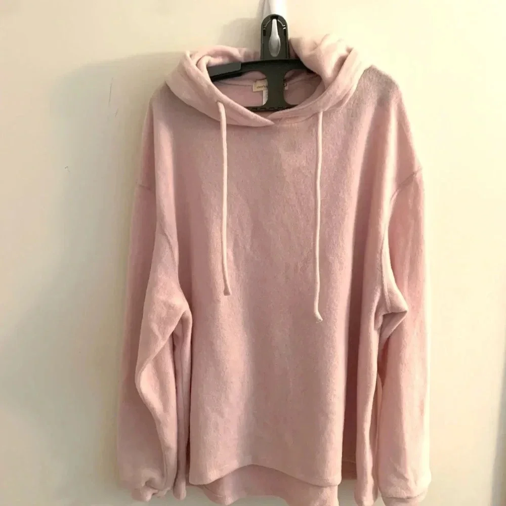 Everleigh Cozy Hoodie Sweater Light Pink 2X
